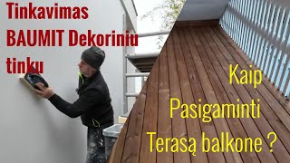 Fasado darbai Terasinės lentos balkone LIPTUMĖTE ant spintelių objekte  Apie MILWOUKEE pirkinius [upl. by Gnak450]