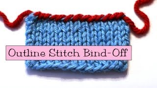 Knitting Help  Outline Stitch BindOff [upl. by Seafowl]