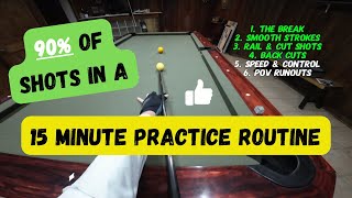 HOW TO PRACTICE YOUR POOL GAME IN JUST 15 MINUTES 90 OF SHOTS COVERED [upl. by Spring145]