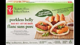 Review Porkless Belly Bao Kit A Presidents Choice product [upl. by Ytirahc]