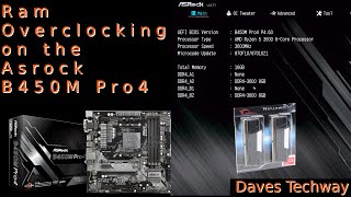 Ram Overclocking on the Asrock B450M Pro [upl. by Bowden]