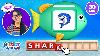 Sea Animal Spelling  Learning Sea Animal Names and Fun Facts With Miss V [upl. by Naam]