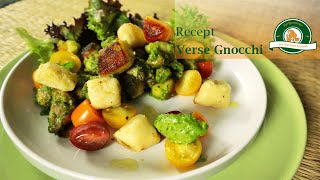 Recept heerlijke aardappel gnocchi maken met kip pesto en een frisse salade [upl. by Madalyn]