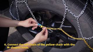 Neochiaevo Auto Fixing Tightening Snow Chains [upl. by Einatsed]