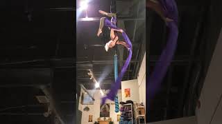 Aerial Silks Double Spool Forward Salto Dropfinally the way I wanted it aerialsilks silksdrop [upl. by Burnie]