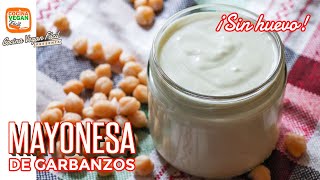 Mayonesa elaborada con garbanzo Sin huevo  Cocina Vegan Fácil [upl. by Dedra]