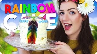 DIY REGENBOGENTORTE selber machen l FOODPORN IN REAL LIFE l BACKE BACKE SILVI [upl. by Asirem]