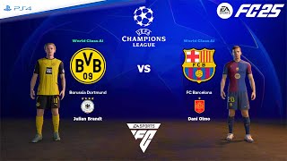 FC 25 PS4  Dortmund vs Barcelona  UEFA Champions League 2425 [upl. by Kallista]