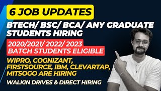 Wipro Cognizant Firstsource IBM Clevertap Mitsogo are Hiring  BTech MTech BSC BCA202023 [upl. by Aicilak]