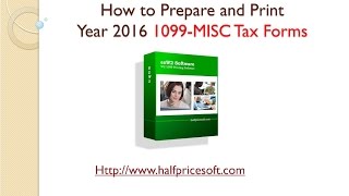 How to Print 1099 MISC Form for Year 2016 [upl. by Pucida]