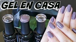 Aplica esmalte en GEL en casa como PROFESIONAL  Reseña Madam Glam [upl. by Ahsikcin736]