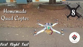 Homemade Quad Copter Flight Test  Tech at Home [upl. by Leahcimsemaj337]