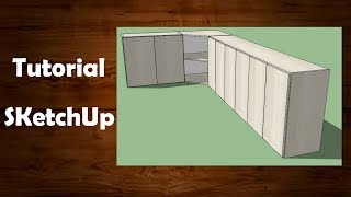 Tutorial básico sketchup mueble para cocina  Carpintería [upl. by Ariuqahs]