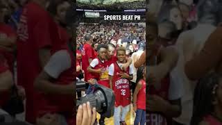 LA Tenorio celebrates with Justin Brownlees kids  Ginebra vs Bay Area Game 7 [upl. by Haraj]