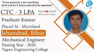 CongratsPrashant Kumar Selected in Microland3LPAMEPoY2020Jehanabad Bihar [upl. by Atled]