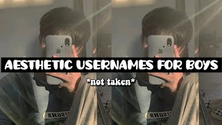 AESTHETIC USERNAMES FOR BOYS 🎇 [upl. by Yanad853]