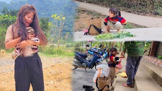 Harvesting beans and radishes to sell at the market single mother crazy for her child [upl. by Ahtael]