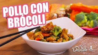 Receta fácil de pollo chino con brócoli  Cocina Delirante [upl. by Adama]