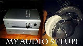 My Audio Setup for Gaming  Music Schiit Stack  DT 770s [upl. by Tarttan]