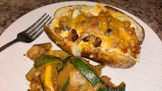 Loaded Baked Potatoes w Zucchini amp Squash [upl. by Anidal]