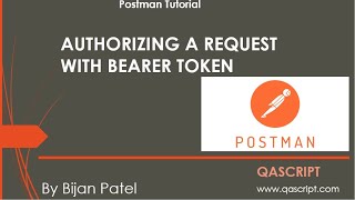 Postman Tutorial  Authorize API Requests with Bearer Token in Postman [upl. by Tita]