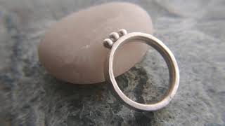 Fine 24k Silver Granulation Ring DIY talking Mustache Metal Works [upl. by Atil]