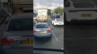 Watch the white car automobile baddriving carelessdriving iamabaddriver liverpool car idiot [upl. by Akimyt]