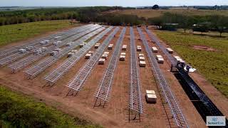 Timelapse Obra de construção de Usina Fotovoltaica [upl. by Ardnasella]