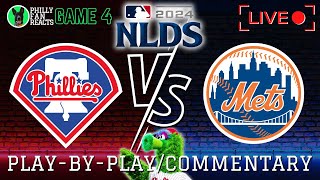 Phillies vs Mets  NLDS 2024  LIVE PlaybyPlayCommentary game four [upl. by Siclari]