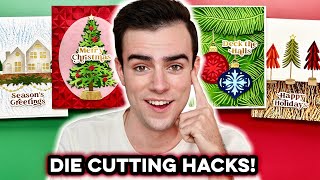 GENIUS Die Cutting Hacks For STUNNING Layered Christmas Cards🎄 [upl. by Atiuqiram]