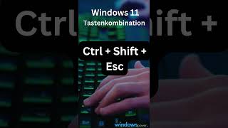 Windows 11 Tastenkombination Ctrl  Shift  Esc windowshacks windows11 betriebssystem anleitung [upl. by Avlem]