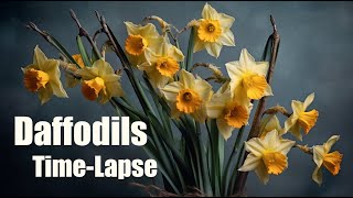 Daffodils Blooming 14 Days in 1 Minute Time Lapse [upl. by Haliek985]