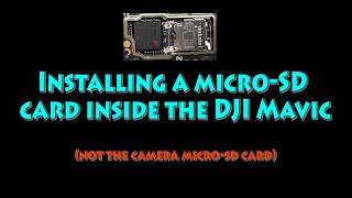 DJI Mavic  Adding internal microSD card to allow modding Platinum Artic White Newer Mavic Pro [upl. by Omor]