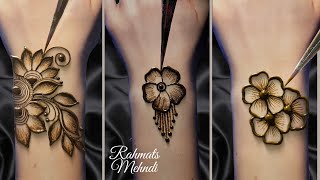 Top 3 stylish back hand mehndi design  easy amp simple mehndi design  mehandi design  mehndi [upl. by Yanttirb802]