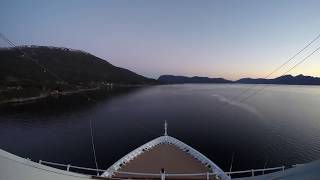 An evening sail in Hardangerfjorden in Norway on the Viking Sea [upl. by Conners]