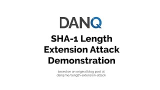 SHA1 Length Extension Attack Demonstration [upl. by Dub302]