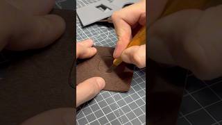 A 3d printed leather wallet 🤔 leathercraft handmadecraft cardholder craft leatherwork asmr [upl. by Jaqitsch58]