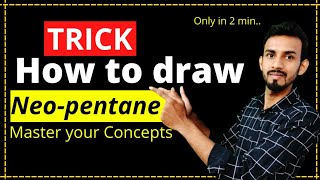 Trick for neopentane  How to draw neopentane  Chemistry [upl. by Kooima]