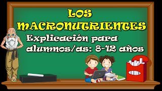 LOS MACRONUTRIENTES Explicado para niñosas [upl. by Eckel]