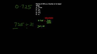 How to Express Decimal as a Fraction  Math Quiz [upl. by Stevana]