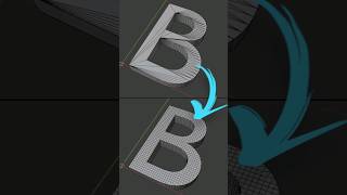 Blender fix bad topology on text with Remesh modifier blender tutorial cgian [upl. by Eintirb806]