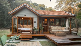 A Beautiful Tiny House with a cool balcony overlooking nature [upl. by Einon754]