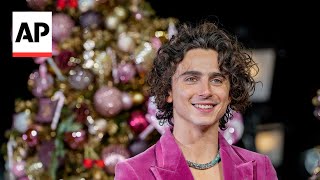 Timothée Chalamet premieres Wonka in London [upl. by Aenyl]