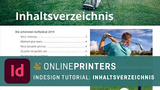 InDesign Inhaltsverzeichnis anlegen – Basics Tutorial [upl. by Ylek]