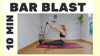 Pilates Bar Blast  10 minute Home Workout [upl. by Catie]