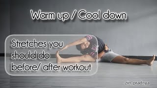 20 MIN FULL BODY WARM UP COOL DOWN DAILY FLOW EXERCISE  No equipments needed  Do it everyday [upl. by Etnoel]