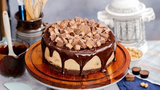 Reeses Brownie Peanut Butter Cup Cheesecake [upl. by Attikram]