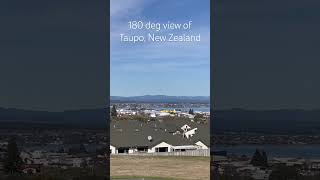 180 deg view of Taupo New Zealand taupo newzealand lake nature adventure [upl. by Noland]