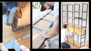 🔥 MONTA tu ESTANTERÍA de TUBOS de METAL SIN SOLDADURAS y BALDAS de MADERA 💪 DIY Fácil [upl. by Samled812]