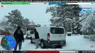 FLAGSTAFF AZ MAJOR SNOWSTORM  Part 3 2824  Live Storm Chase Archive [upl. by Launame759]